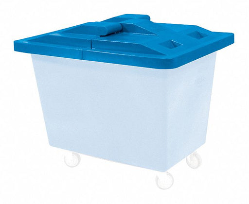 Poly Hinged Lid 16 Bu Blue
