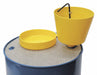 DrumFunnel 13inH Yellow Polypropylene