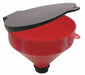Funnel 8.5 in H Red Polypropylene