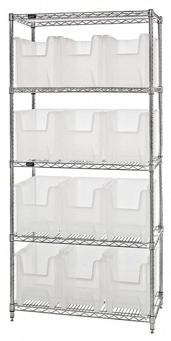 F1590 Bin Shlvng 18inx74inx36in Clear