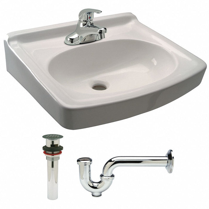 Bathroom Sink Kit 19.5 x17.125 x7 White