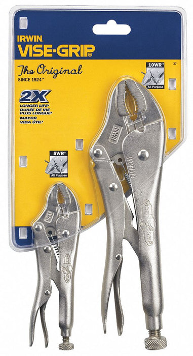 Locking Plier Sets Plain Grip 2 Pcs