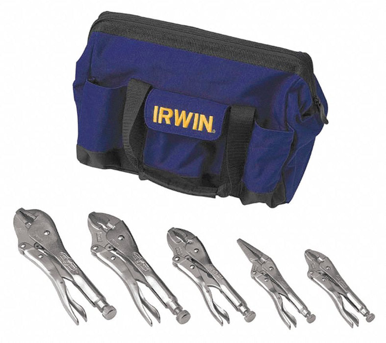 Locking Plier Sets Plain Grip 5 Pcs