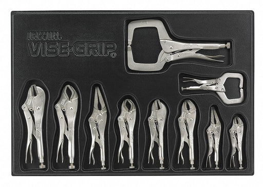 Locking Plier Sets Plain Grip 10 Pcs