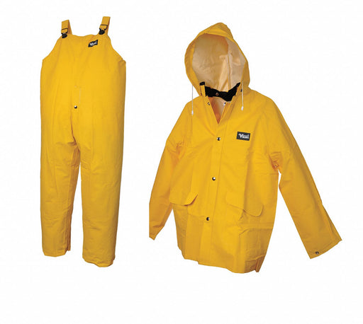 Rain Suit w/Jacket/Bib Unrated Yellow XL