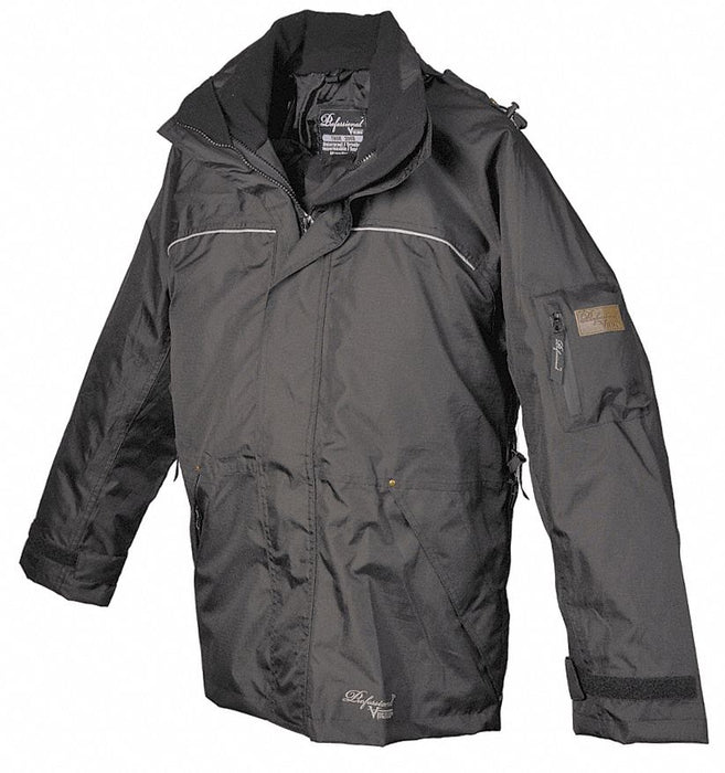 Breathable Rain Jacket Black 2XL
