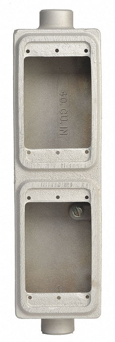 Weatherproof Box 2Gang 2Inlet 40cu. in