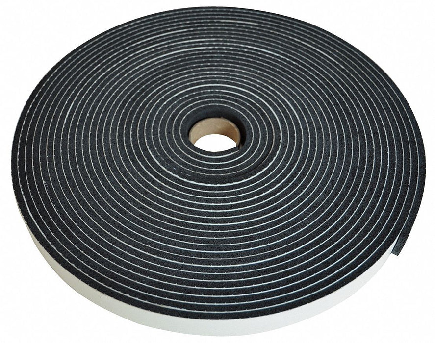 Rubber Foam Tape 3/4 W Black Indoor