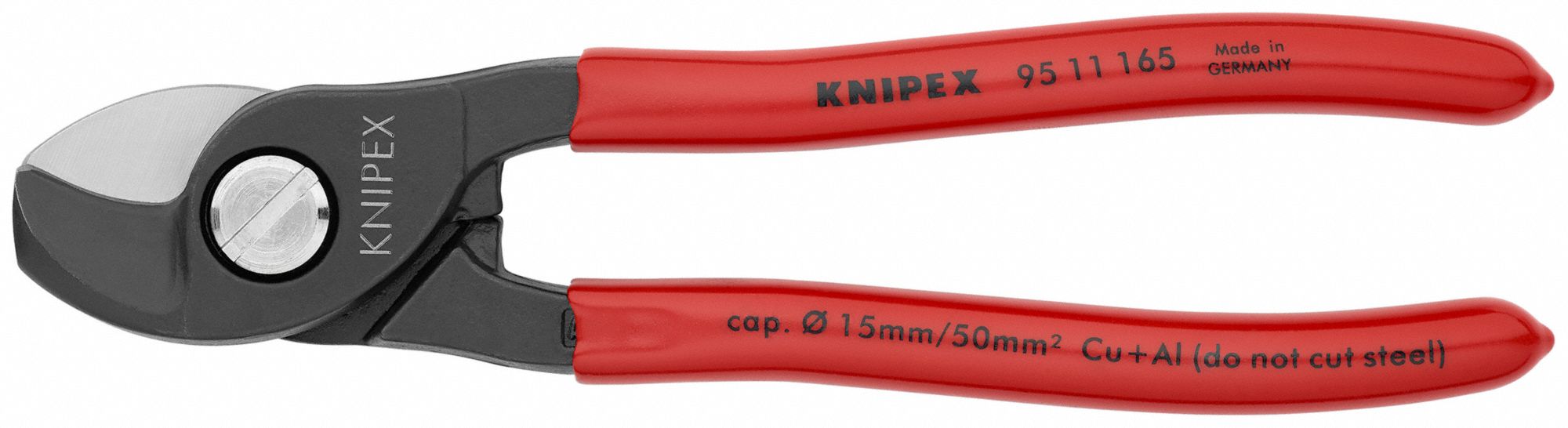 Cable Shears 6-1/2 In L 1/0 AWG Red