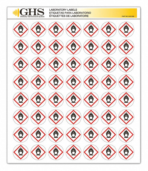 GHS Label 1 in H 1 in W Paper PK1120