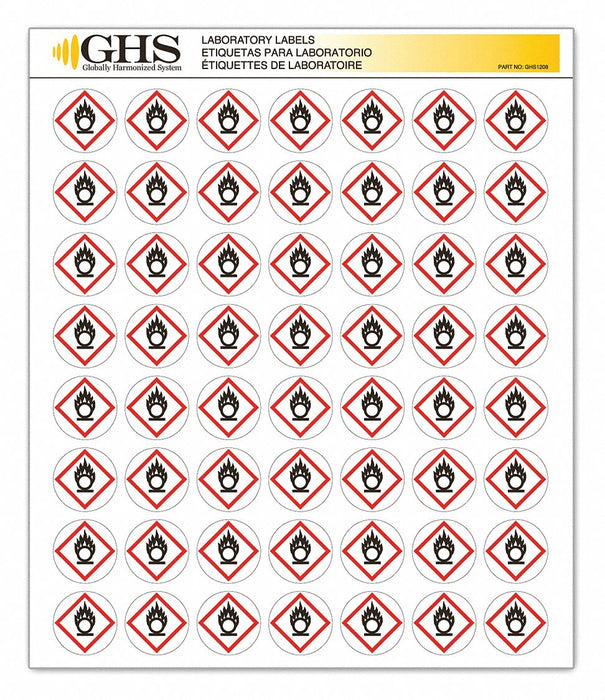 GHS Label 1 in H 1 in W Paper PK1120