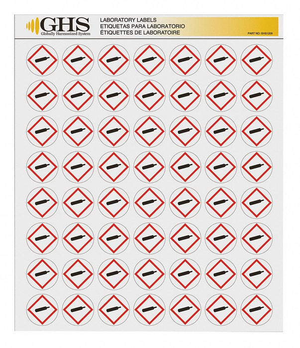 GHS Label 1 in H 1 in W Paper PK1120