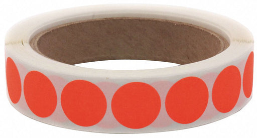 Label Circle Paper 3/4 H Red 1000