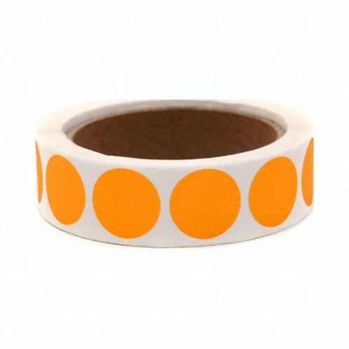 Inventory Label Orange Coated Litho