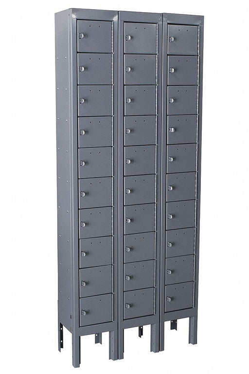 Locker 10x3Lckrs Gray 66 x27 x9 