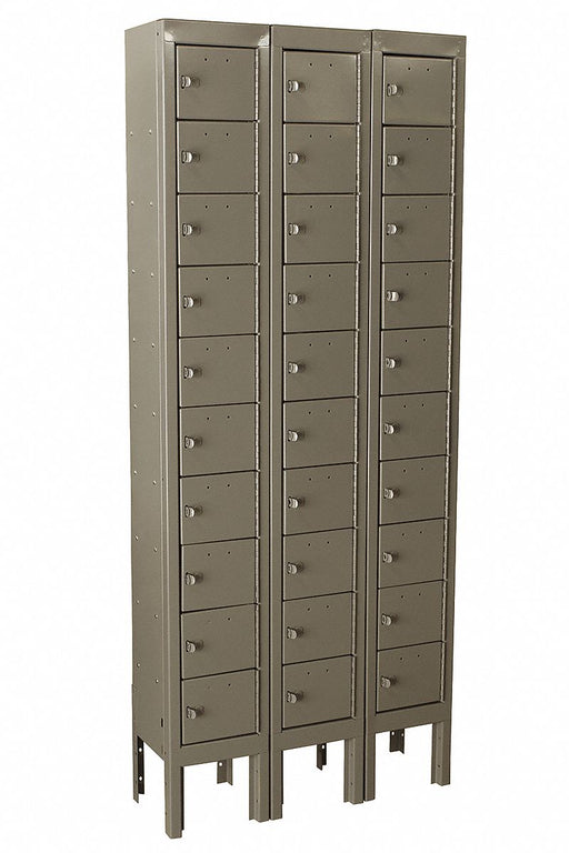 Locker 10x3Lckrs Tan 66.5 x27 x9 