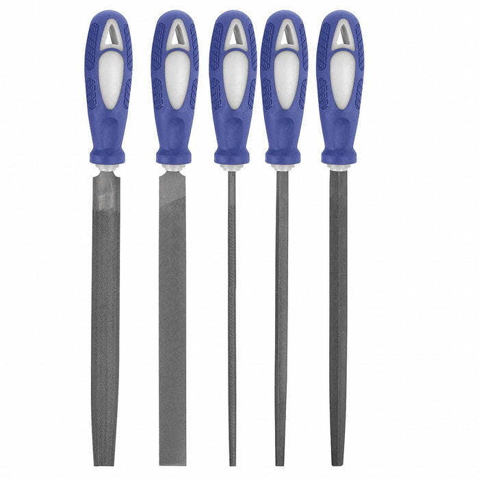 Hand File Set Bastard/Smooth 6 In L 5 Pc