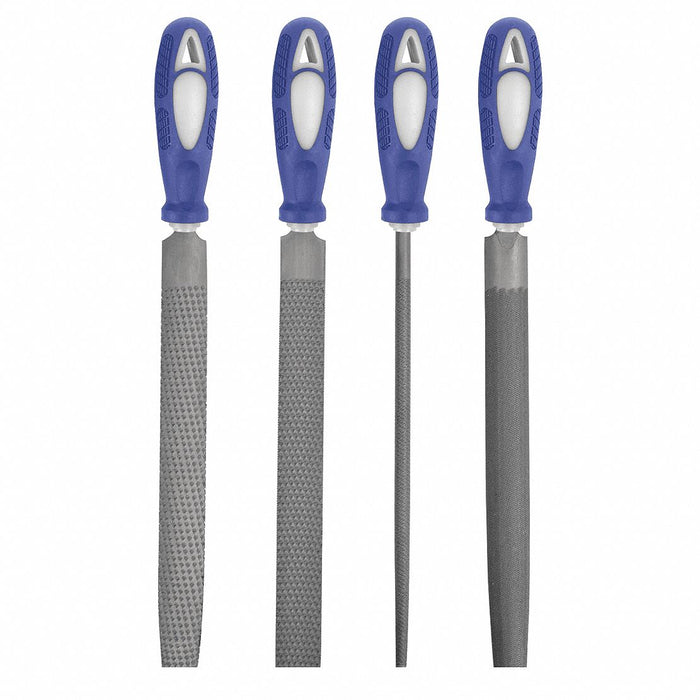 Hand File Set Bastard/Smooth 6 In L 4 Pc