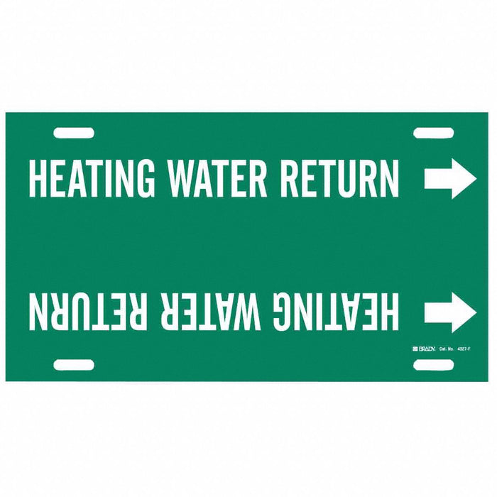 Pipe Mrkr Heating Watr Rtrn 8in H 16in W