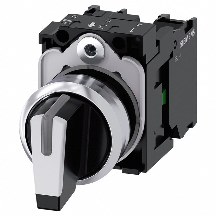 SelectorSwitch Illum 3Pos 22mm White