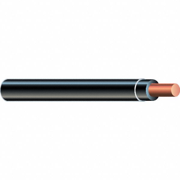 N0811 Wire THHN THWN Solid Black 12AWG 2 000ft