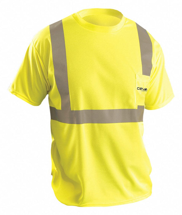 SS Yellow T-Shirt Black Ceva Logo 2XL