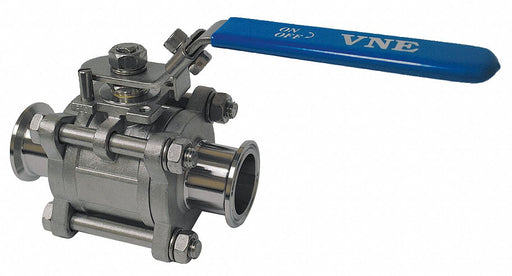 Manual 2-Way Ball Valve Clamp 316 SS