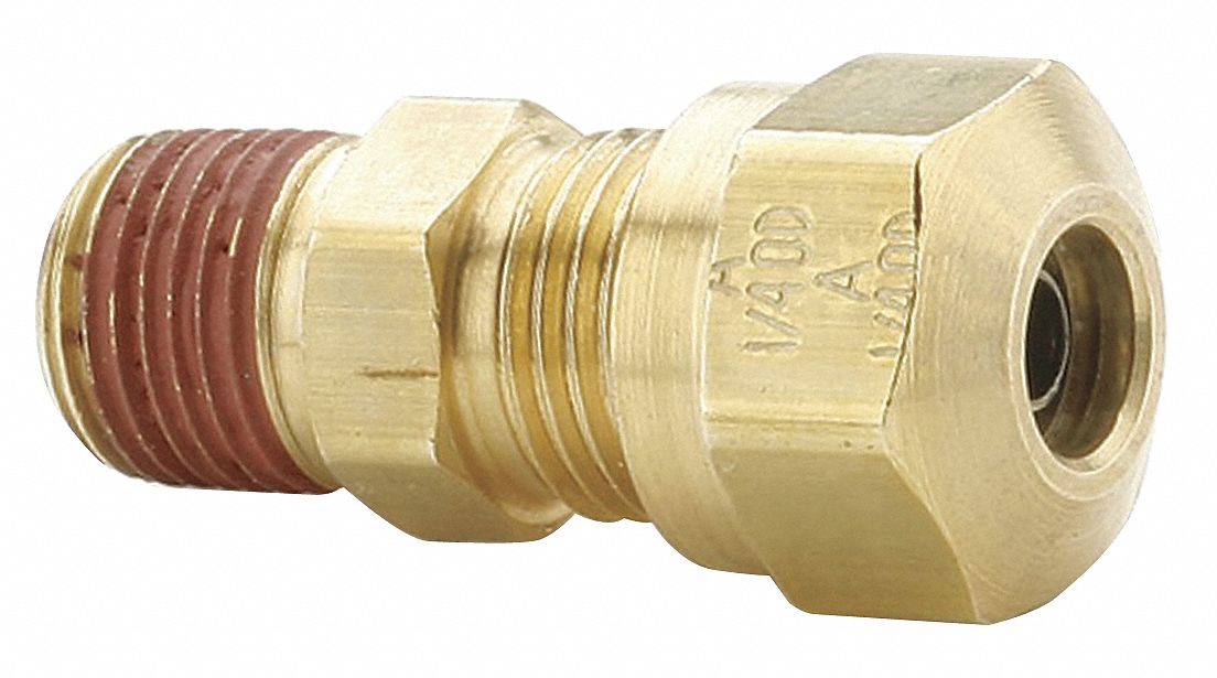 Strt Brass Comp. 3/8 in MNPT 1/4 in