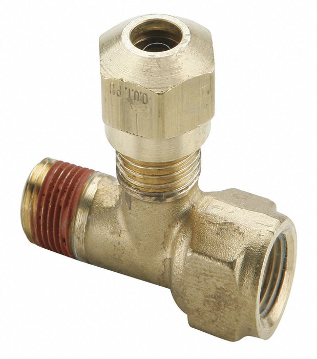 Tee Brass Comp5/8 MNPT1/2 Comp5/8 