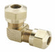 Elbow Brass Comp. 3/8 in Comp. 1/2 in
