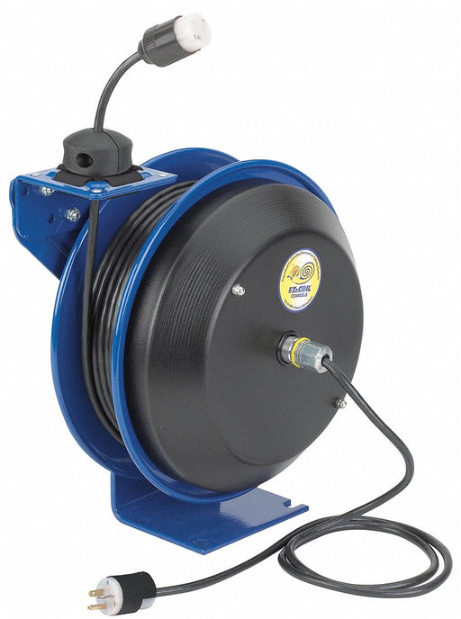 Cord Reel 50 ft 16/3 SJO Blue 120VAC