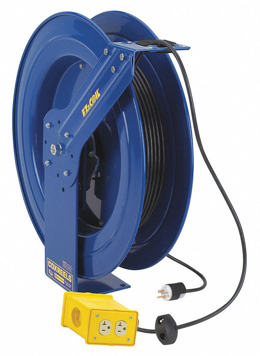 Cord Reel 100 ft 12/3 SJO Blue 120VAC