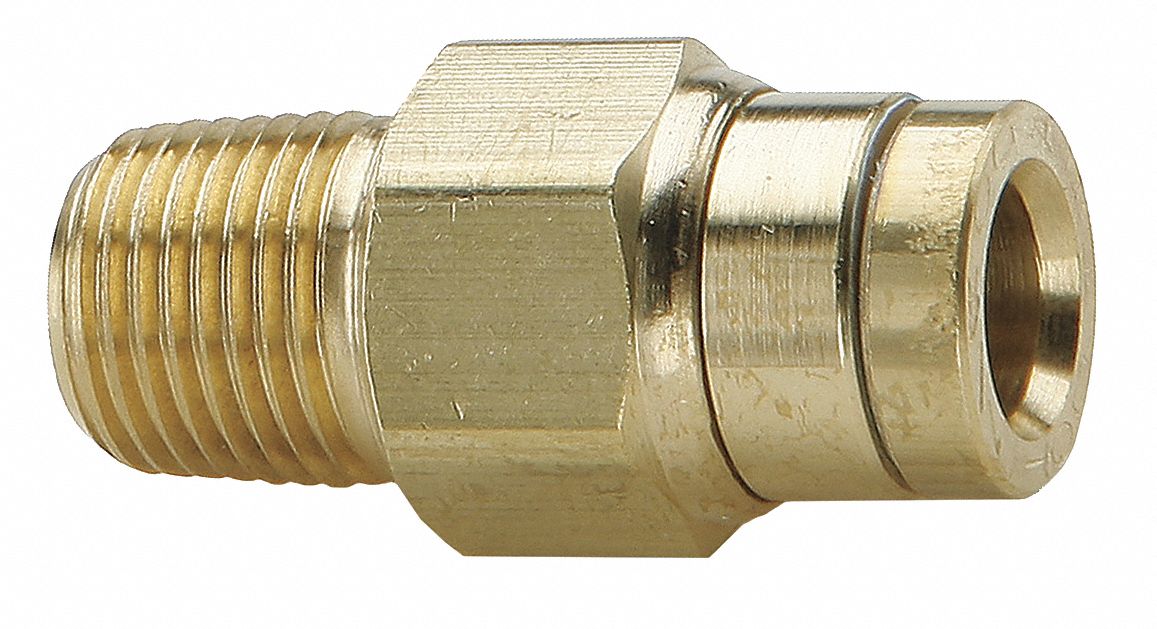 Strt Brass Push-Fit1/2in MNPT1/2in