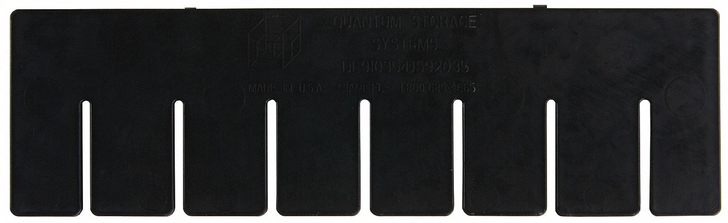 Divider 3 inH 9 inL Black PK6