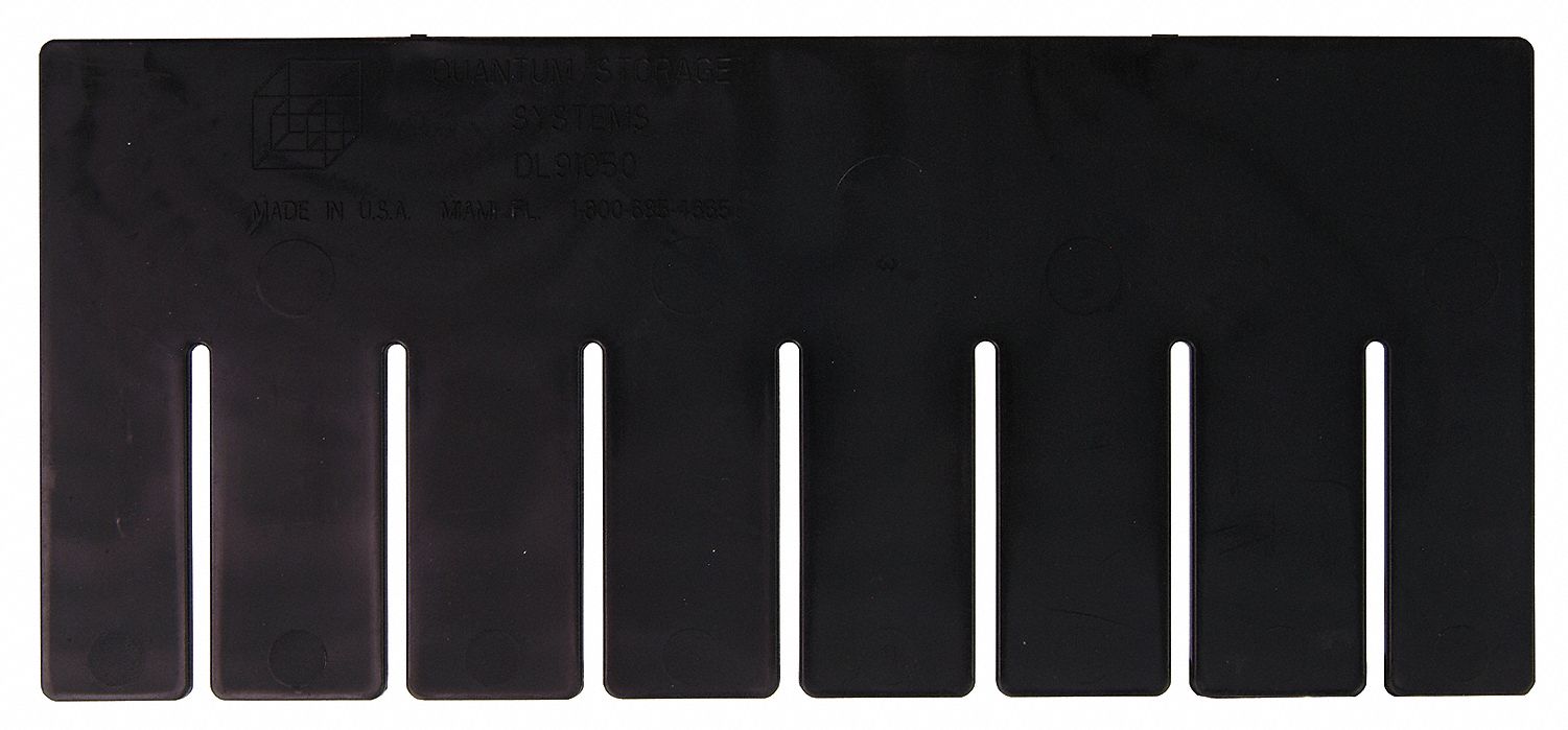 Divider 4 inH 9 inL Black PK6