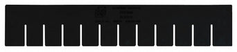 Divider 3 in H 15.25 in L Black PK6