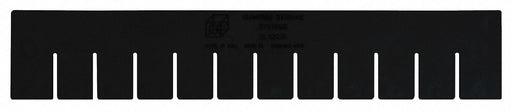 Divider 3 in H 15.25 in L Black PK6