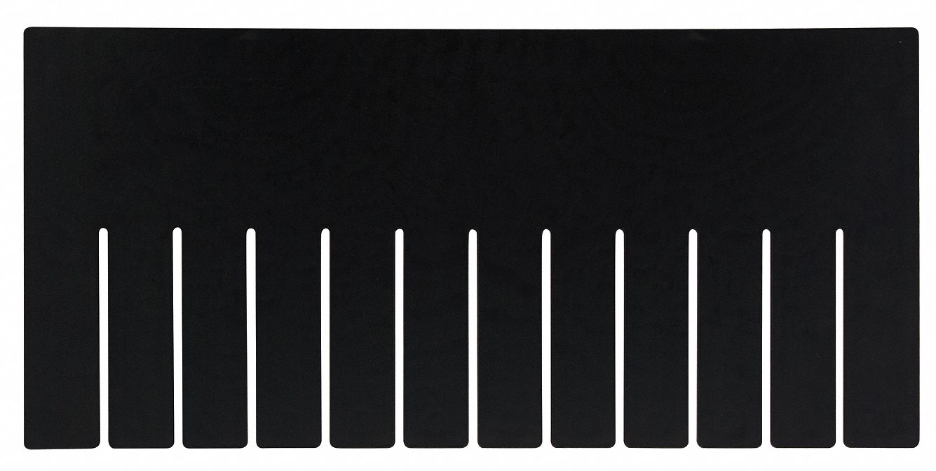 Divider 7.25inH 15.25inL Black PK6