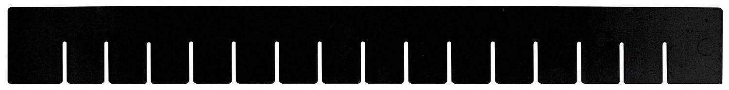 Divider 2 inH 20inL Black PK6