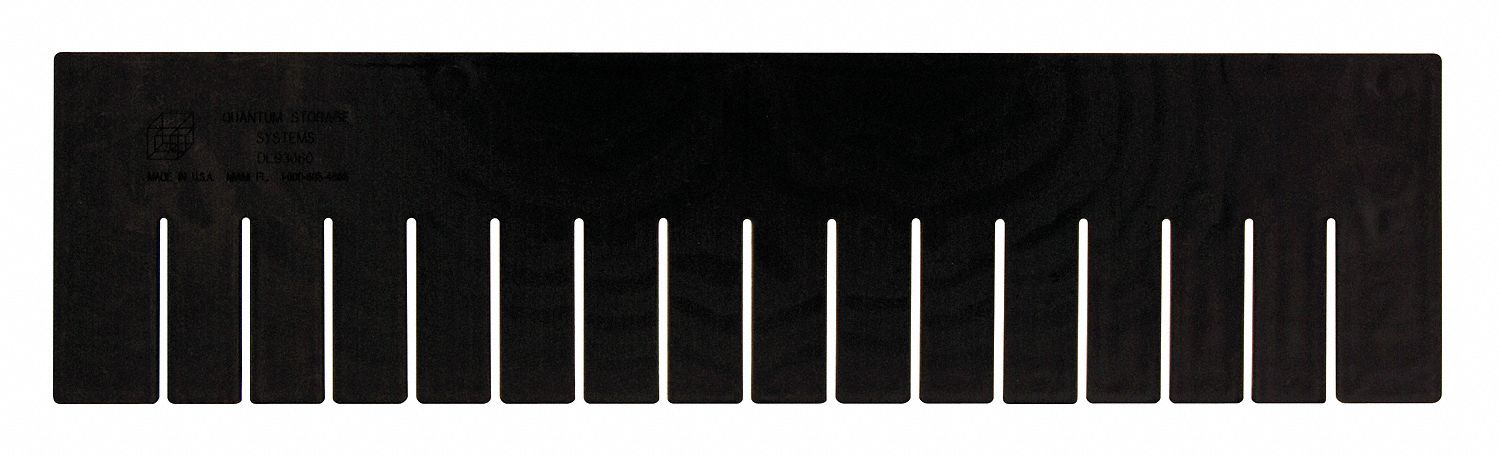 Divider 5 inH 20inL Black PK6