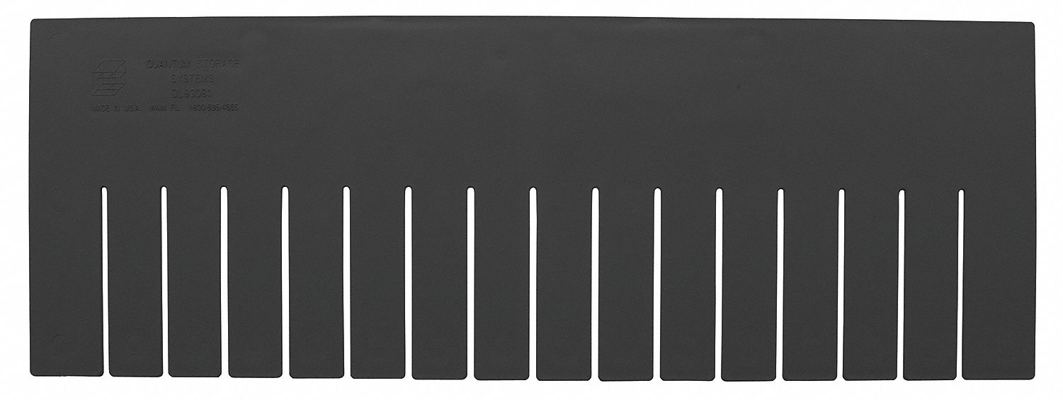Divider 7 in H 20 in L Black PK6