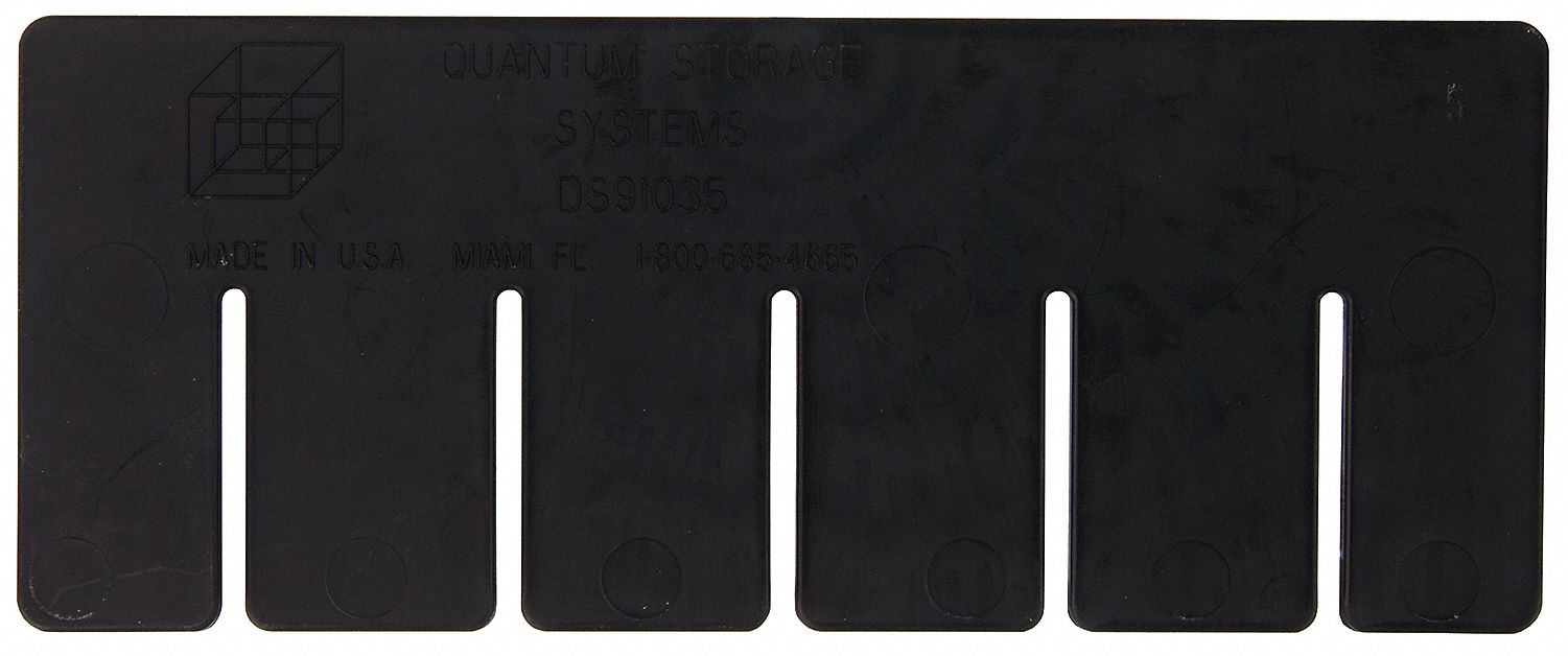 Divider 3 in H 6.625 in L Black PK6