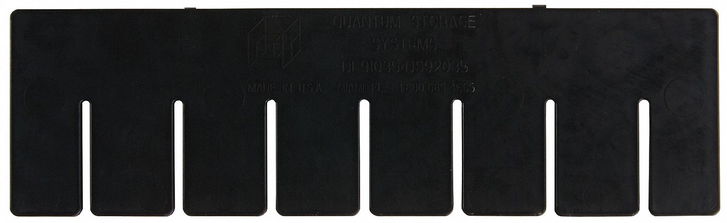 Divider 3 inH 9 inL Black PK6