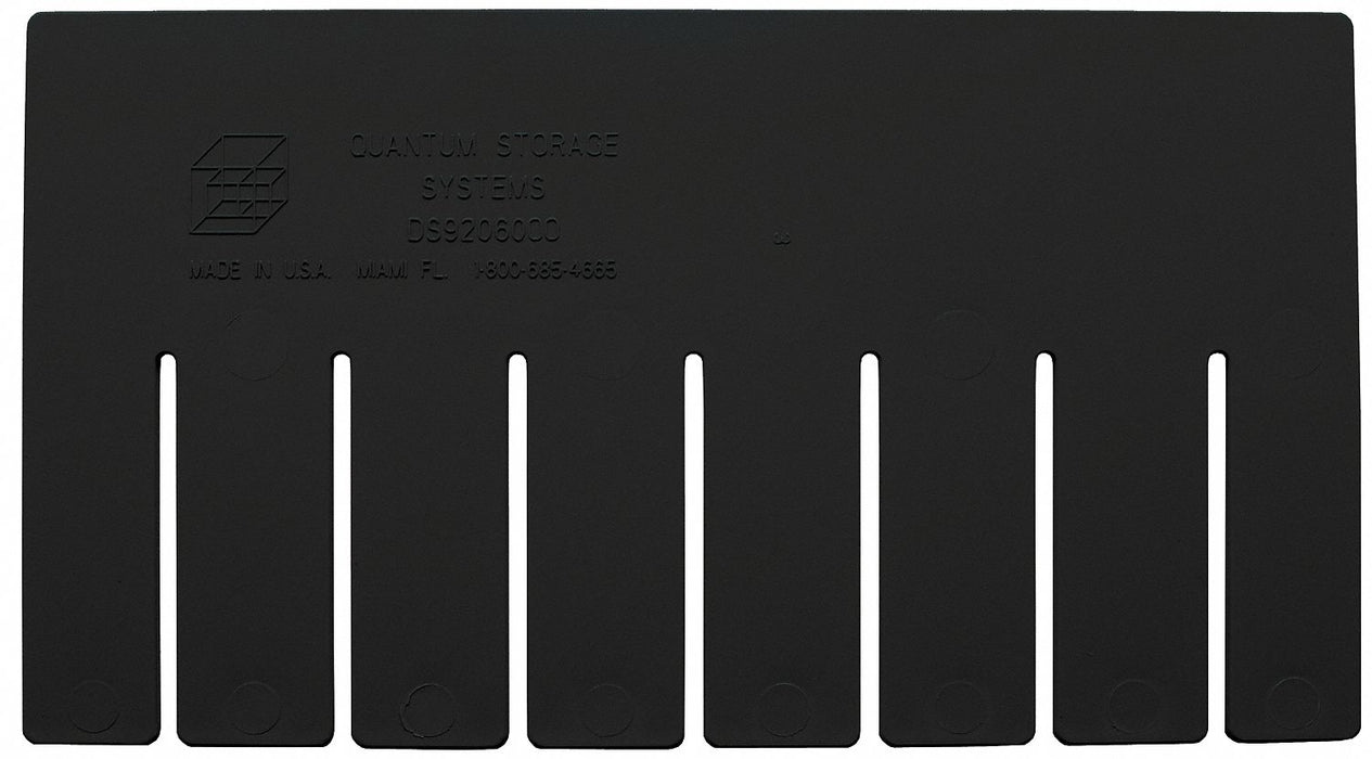 Divider 5 inH 9 inL Black PK6