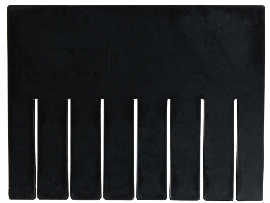 Divider 7.25inH 9.625inL Black PK6