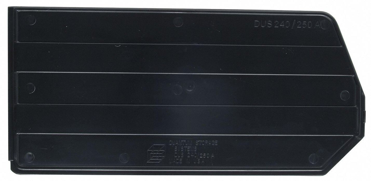 BinDivider 13.75inL Plastic Black PK6