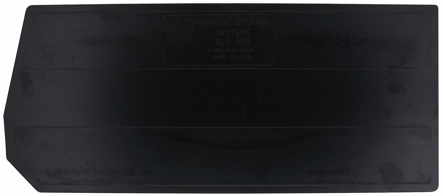 BinDivider 21inL Plastic Black PK6
