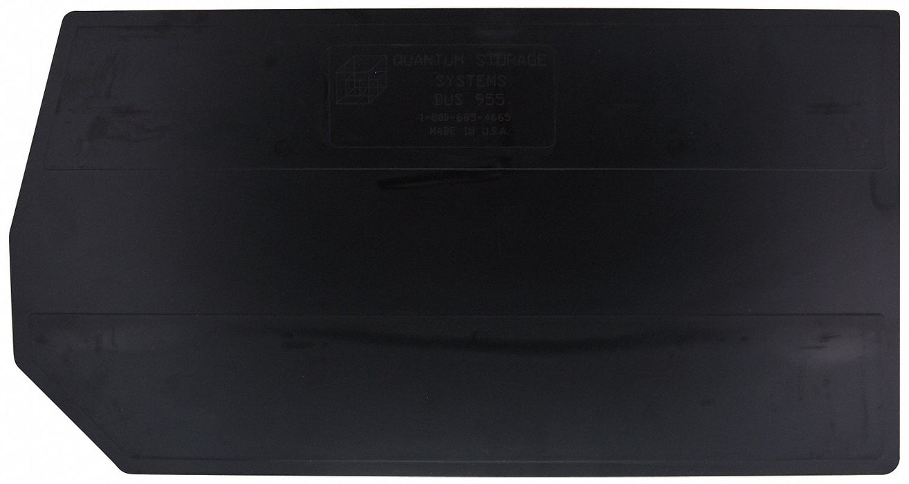 BinDivider 21inL Plastic Black PK6