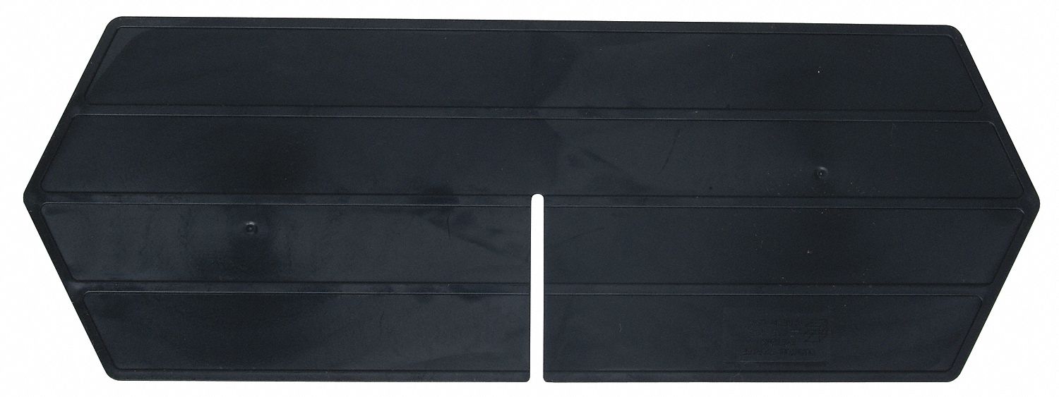 BinDivider 11inL Plastic Black PK10