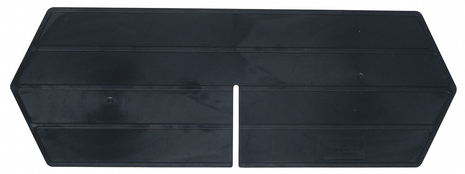 BinDivider 11inL Plastic Black PK10